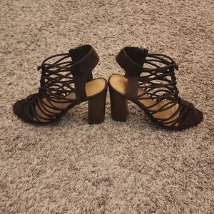Strappy Block Heels 